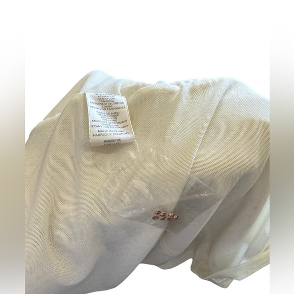 REBECCA TAYLOR $495 Nailhead Rose gold Pink Studded Cream Sheath Dress Small - Picture 6 of 8